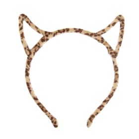 Punk Style Cat Ears Headband Hair Band Hairbands for Women, Leopard/Yellow