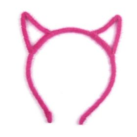 Stylish Cat Ears Headband Hair Band Hairband Hair Accessory for Women, Rose Red