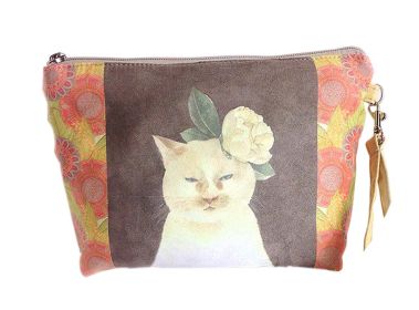 Lovely And Handsome Cat Canvas Cosmetic Bags/Purse