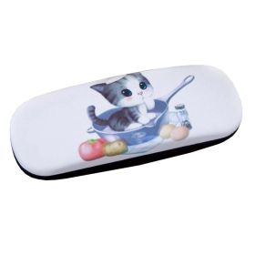 Glasses Case Hard Protective Clam Shell Glasses Box Lovely Cat Pattern #2