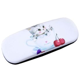Glasses Case Hard Protective Clam Shell Glasses Box Lovely Cat Pattern #8