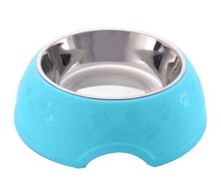Stainless Steel Pet Bowls with Non Spill Skid Resistant Silicone Mat [B]