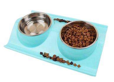 Stainless Steel Pet Bowls Water and Food Feeder Non Spill Skid Resistant [A]