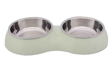 Stainless Steel Pet Bowls Water and Food Feeder Non Spill Skid Resistant [H]