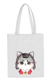 White Girls Travel Bags Tote Bag a Perfect Gift for the Cat Lovers