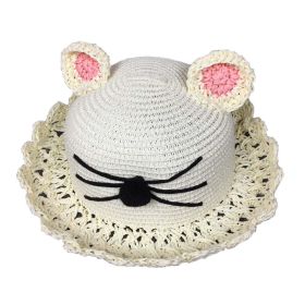Cute Cat Design Beach Hat Beach Hat Travel Bucket Hat for Girls, A