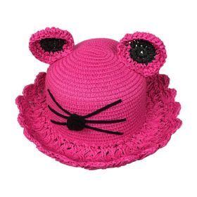 Cute Cat Design Beach Hat Beach Hat Travel Bucket Hat for Girls, B