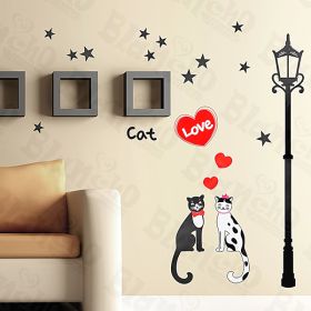 Cat Love - Wall Decals Stickers Appliques Home Decor